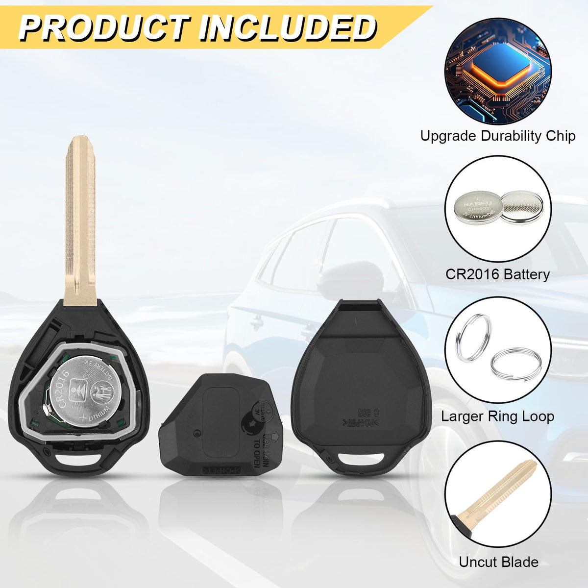 Vurkcy remote held in hand demonstrating compact size and ergonomic grip