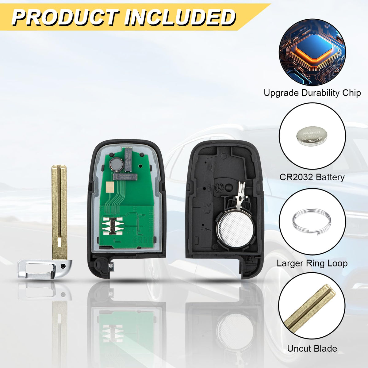 Vurkcy fob next to a ruler to show scale and portability benefit