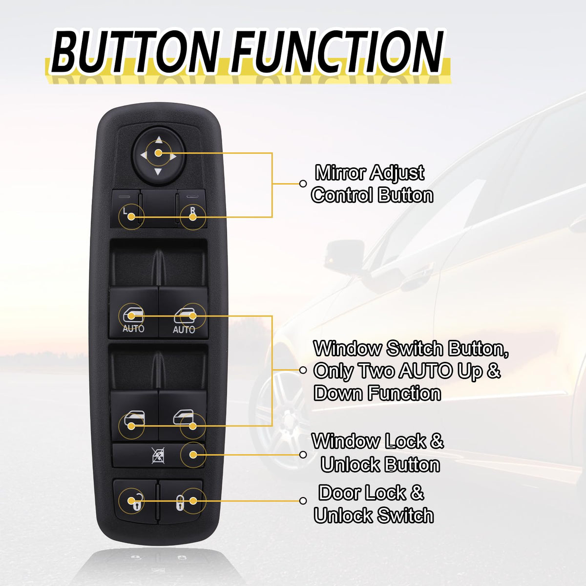 Vurkcy installed in driver door demonstrating restored window control benefit