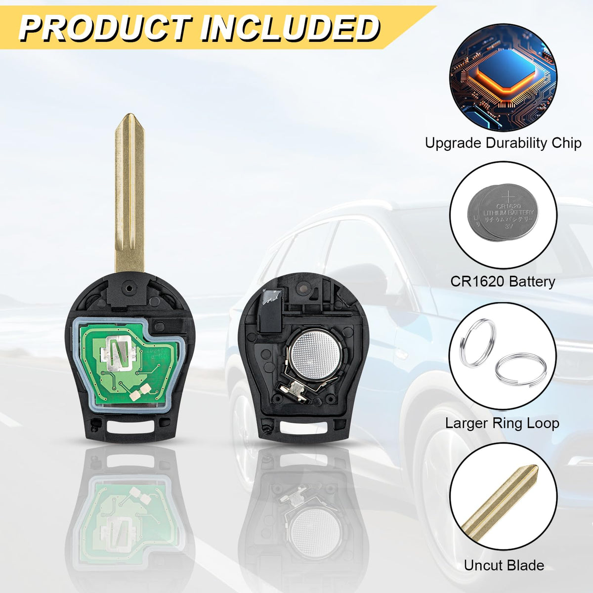 vurkcy key blade beside ruler showing accurate size and cutting convenience benefit