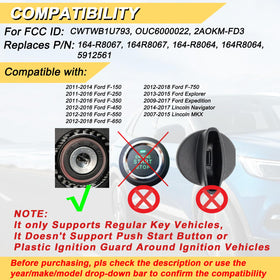 Vurkcy back label close-up showing FCC ID and part numbers for easy verification