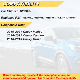 Vurkcy back label close-up showing FCC ID HYQ4EA and compatibility reassurance