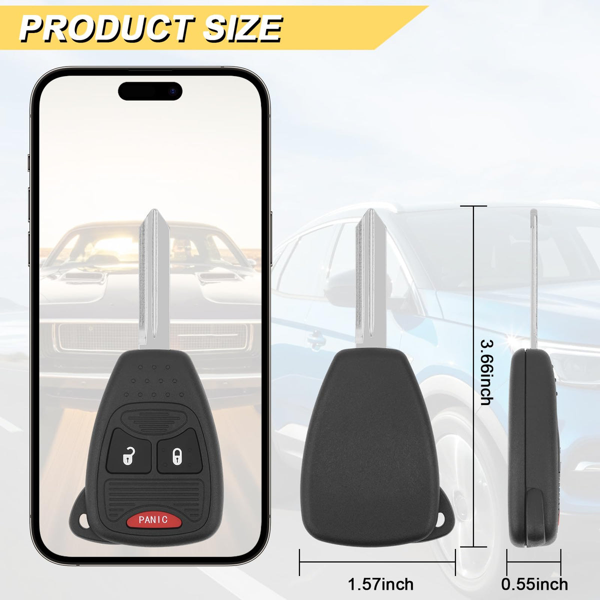 Vurkcy key fob button detail highlighting tactile keys for durable everyday use