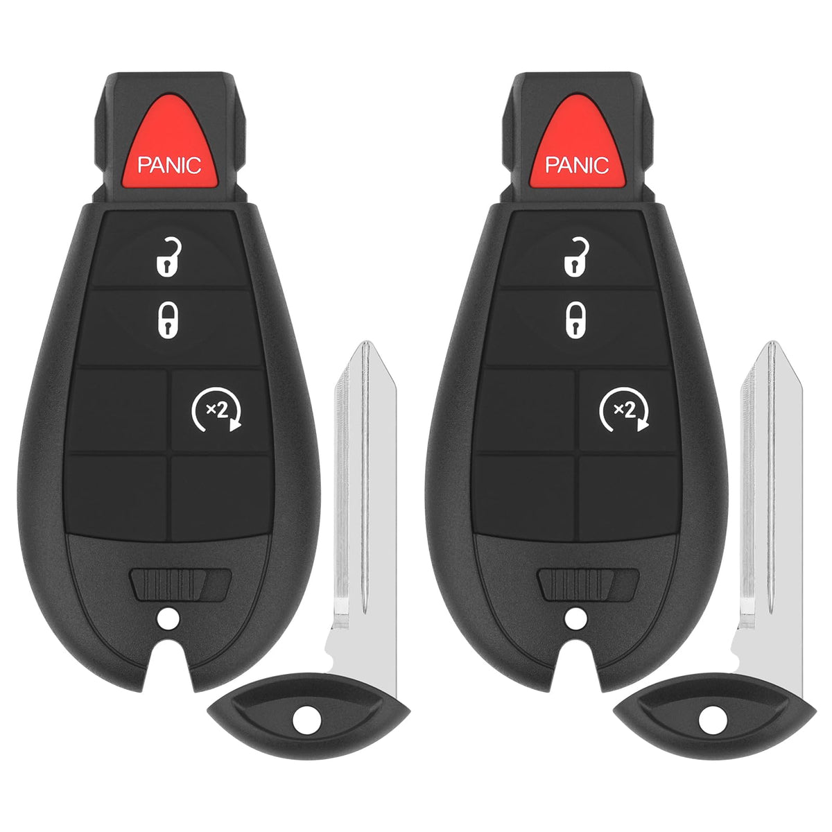 Vurkcy front view of key fob pack showing button layout and OEM fit benefits
