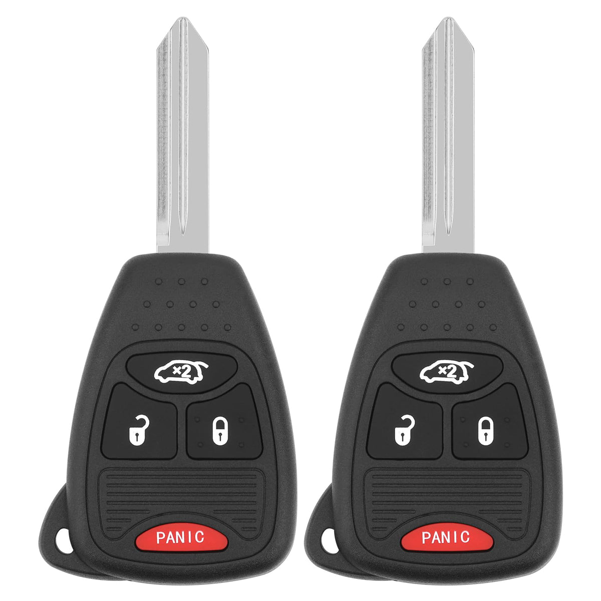 Vurkcy front view of replacement key fob showing buttons and clear labeling for easy use