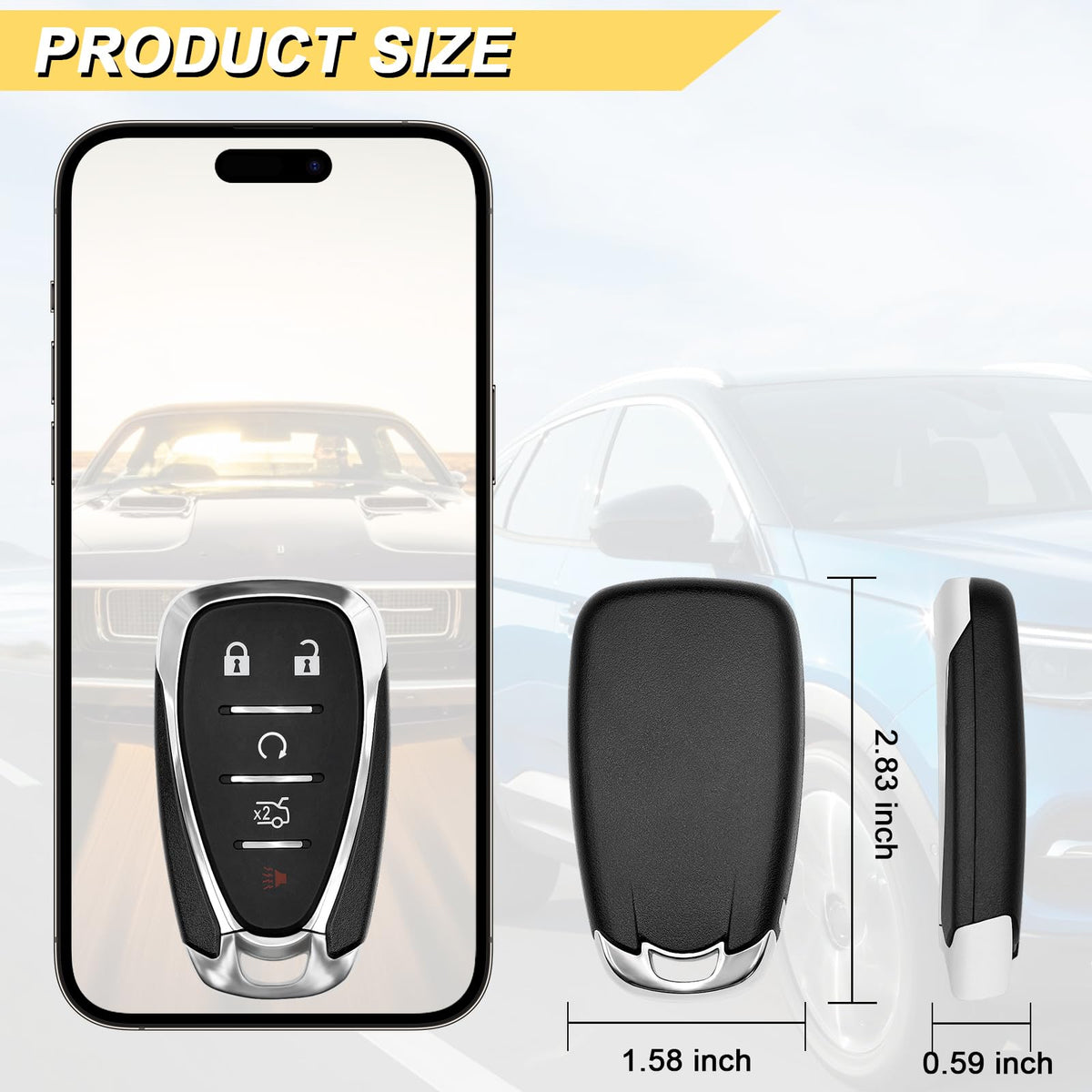 Vurkcy key fob held in hand showing size and easy-carry convenience