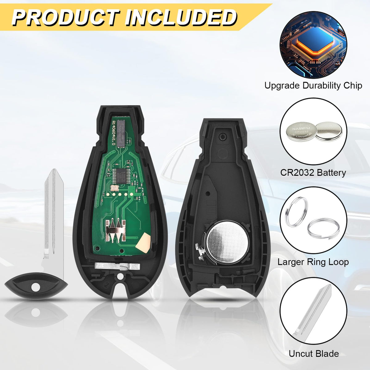 Vurkcy fob inserted in dash slot demonstrating required start method benefit