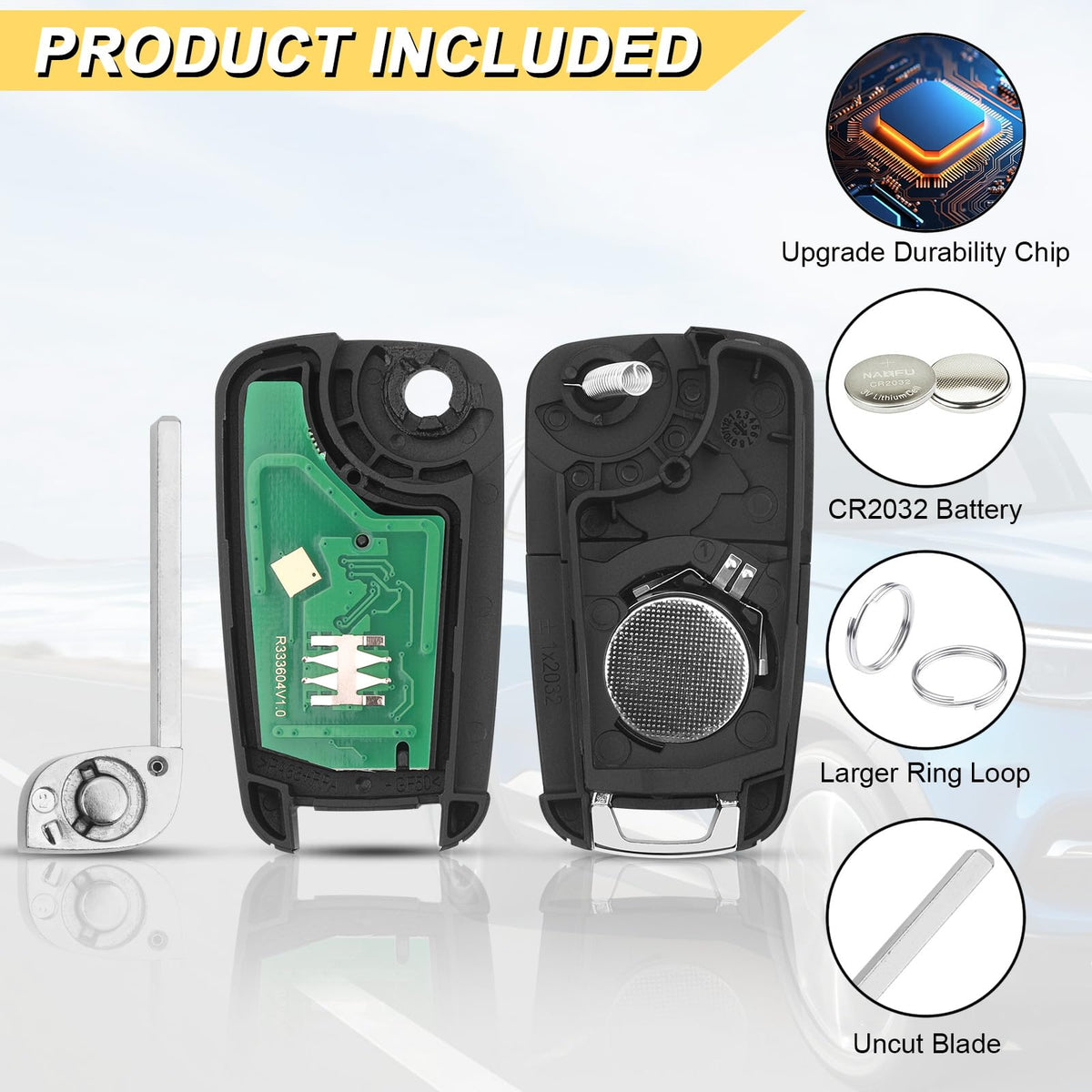 Vurkcy key fob inserted into dash demonstrating keyed start use