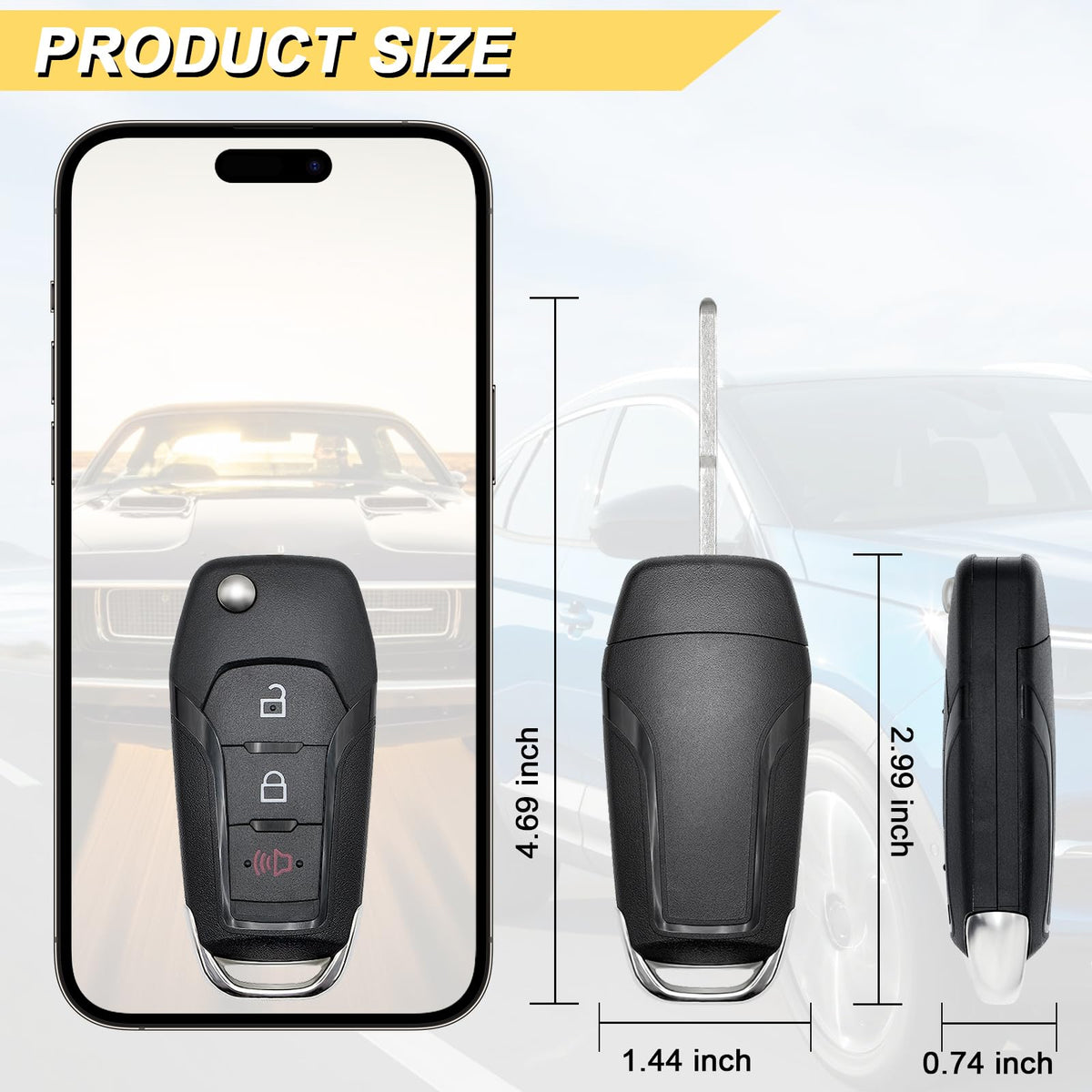 Vurkcy side profile of remote showing slim form and shockproof construction