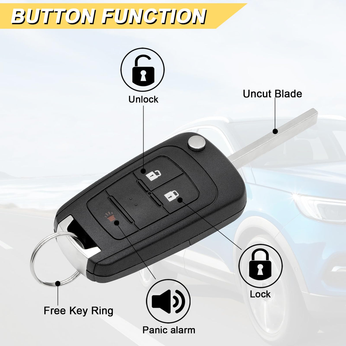 Vurkcy opened fob revealing preinstalled battery and electronics for convenience
