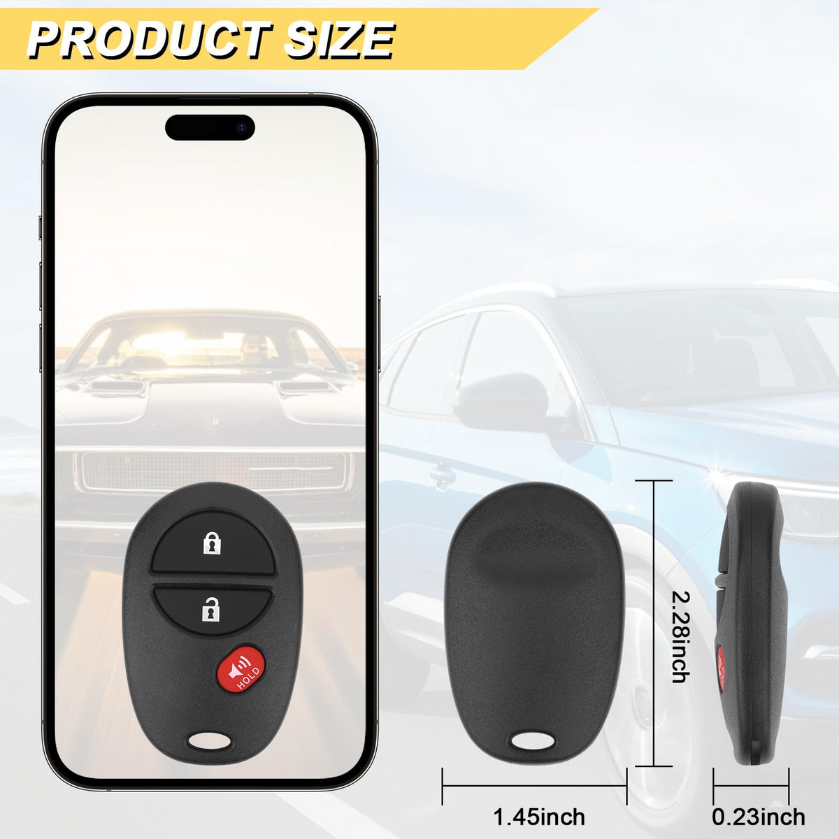Vurkcy key next to a house key showing compact size and easy carry benefit