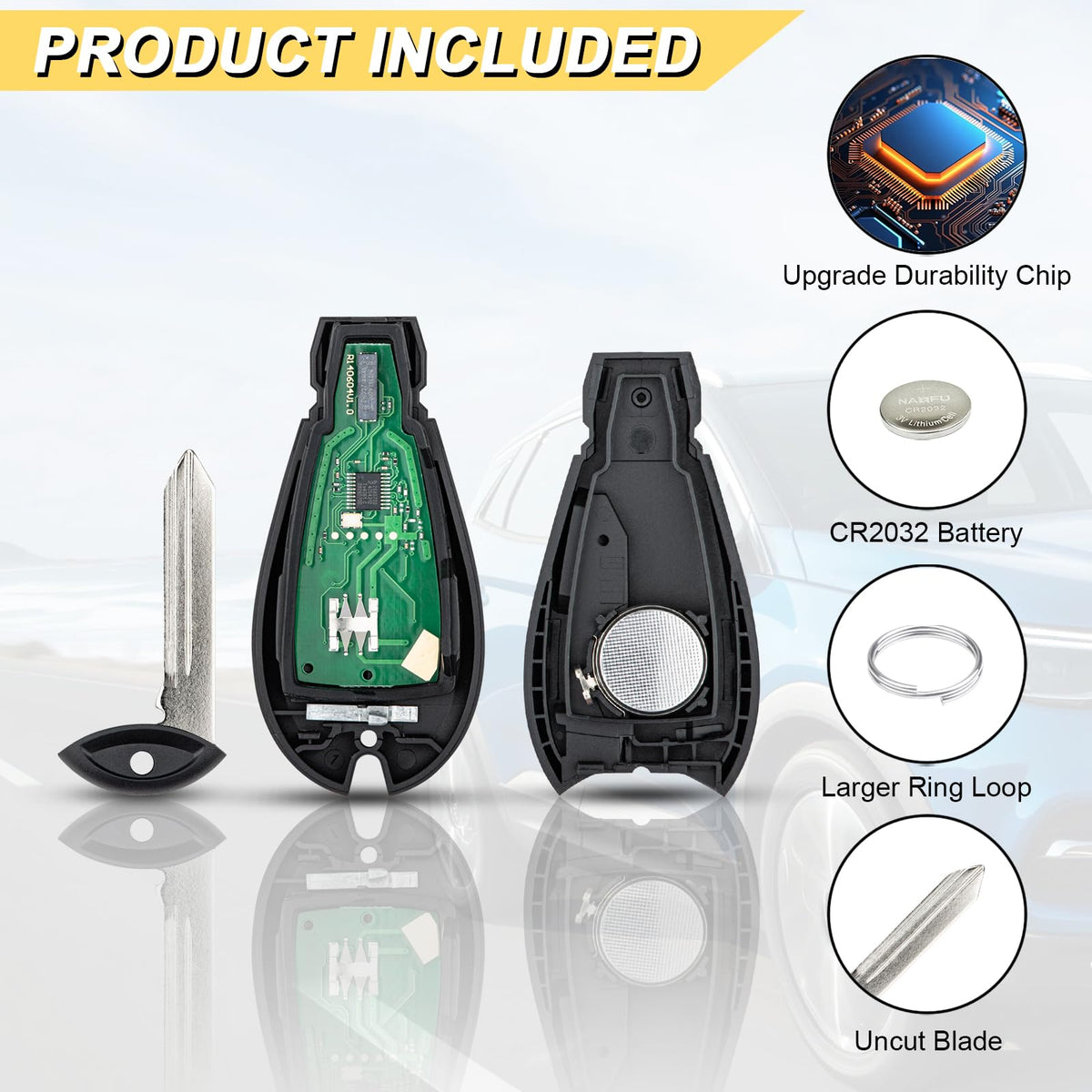 Vurkcy key fob beside coin showing compact size and easy pocket carry