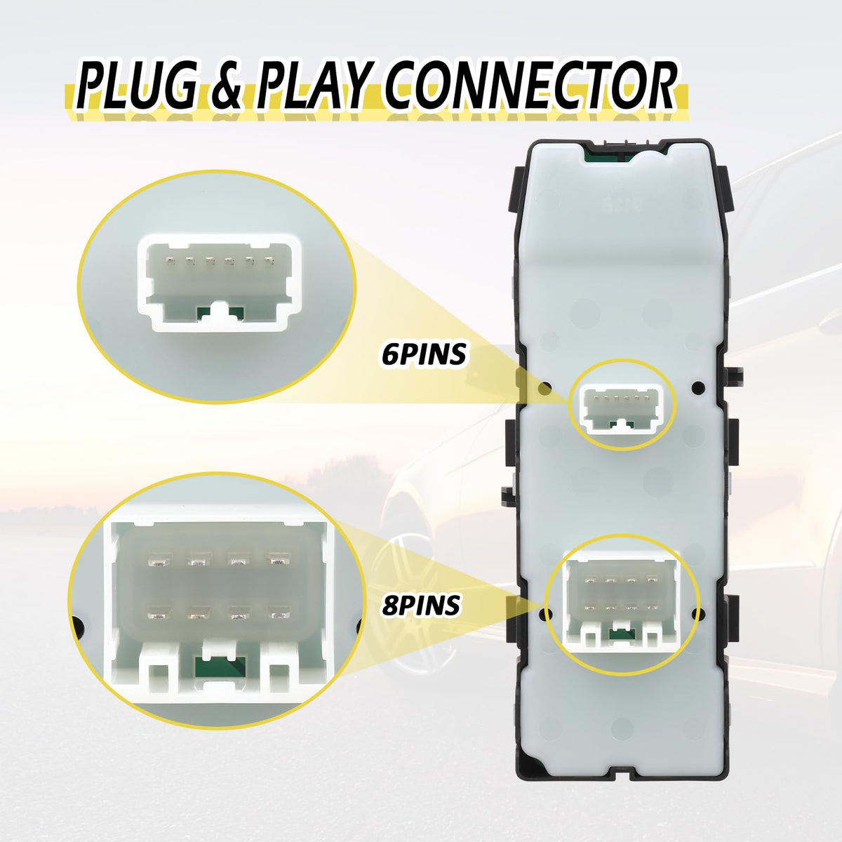 Vurkcy switch button detail highlighting durable plastic buttons for consistent control
