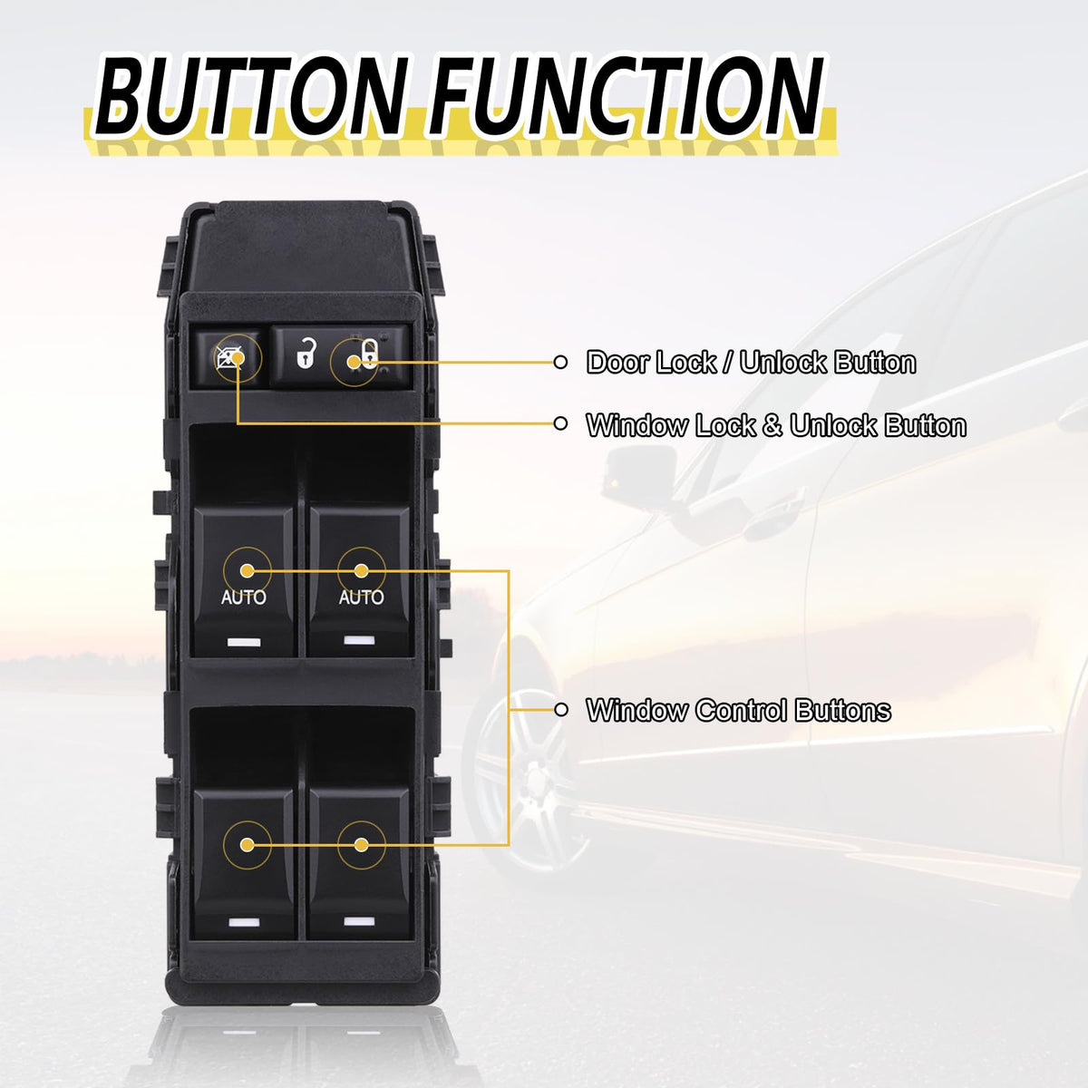 Vurkcy switch installed in driver door demonstrating plug-and-play convenience