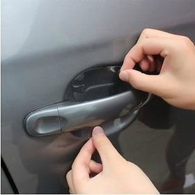 VViViD film being trimmed with tools showing easy installation benefit