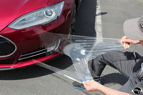 VViViD film being applied in workshop showing install ease and coverage