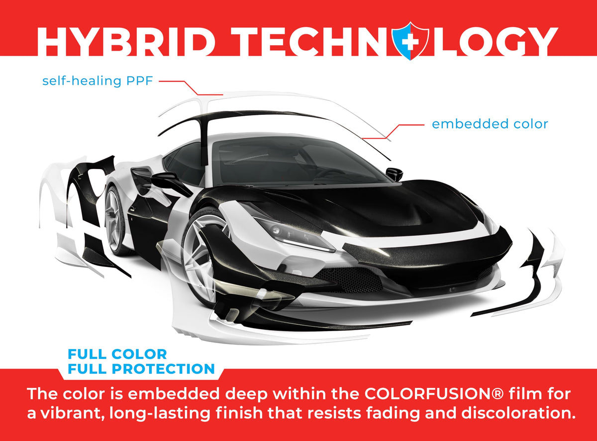 VViViD ColorFusion adhesive backing displayed to show paint-safe removable benefit