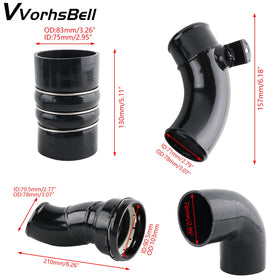 VVORHSBELL close-up of reinforced silicone hose showing durable construction