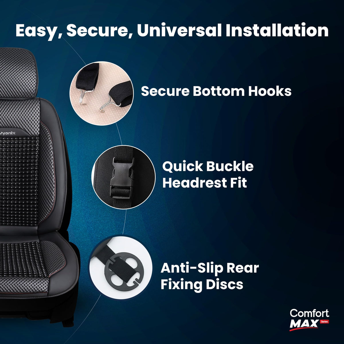 Vyonix anti-slip backing texture showing stability that prevents shifting