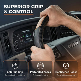 Vyonix driver hands on wheel lifestyle photo showing improved handling