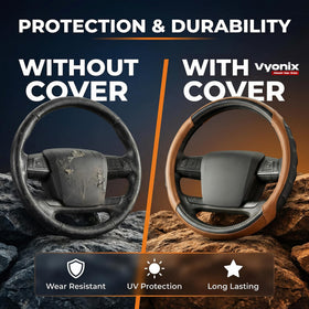 Vyonix on Kenworth T680 wheel illustrating comfortable hand placement