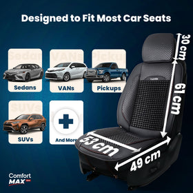 Vyonix breathable mesh detail showing airflow channels to reduce seat heat