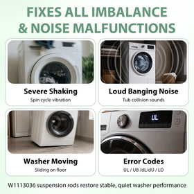 Vypart suspension rods installed in washer restoring balance and quiet