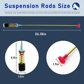 Vypart rod beside measuring tape showing 26.18 inches length for correct fit benefit