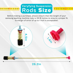 Vypart rods installed in a Samsung washer restoring quiet operation