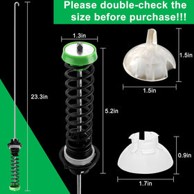 Vypart rods installed in a washer tub showing reduced vibration benefit