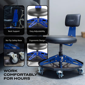 Vyper casters and base showing industrial wheels for smooth mobility
