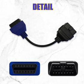 VZG adapter label and pinout view simplifying correct connection and identification