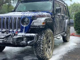 W Pro50 applied via pressure washer for fast cleaning benefit