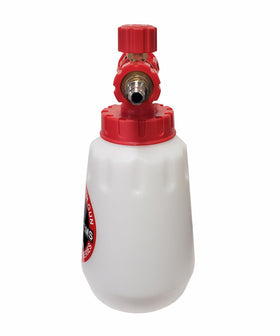 W Wash Chems nozzle orifice close-up demonstrating 1.1 mm precision for dense foam