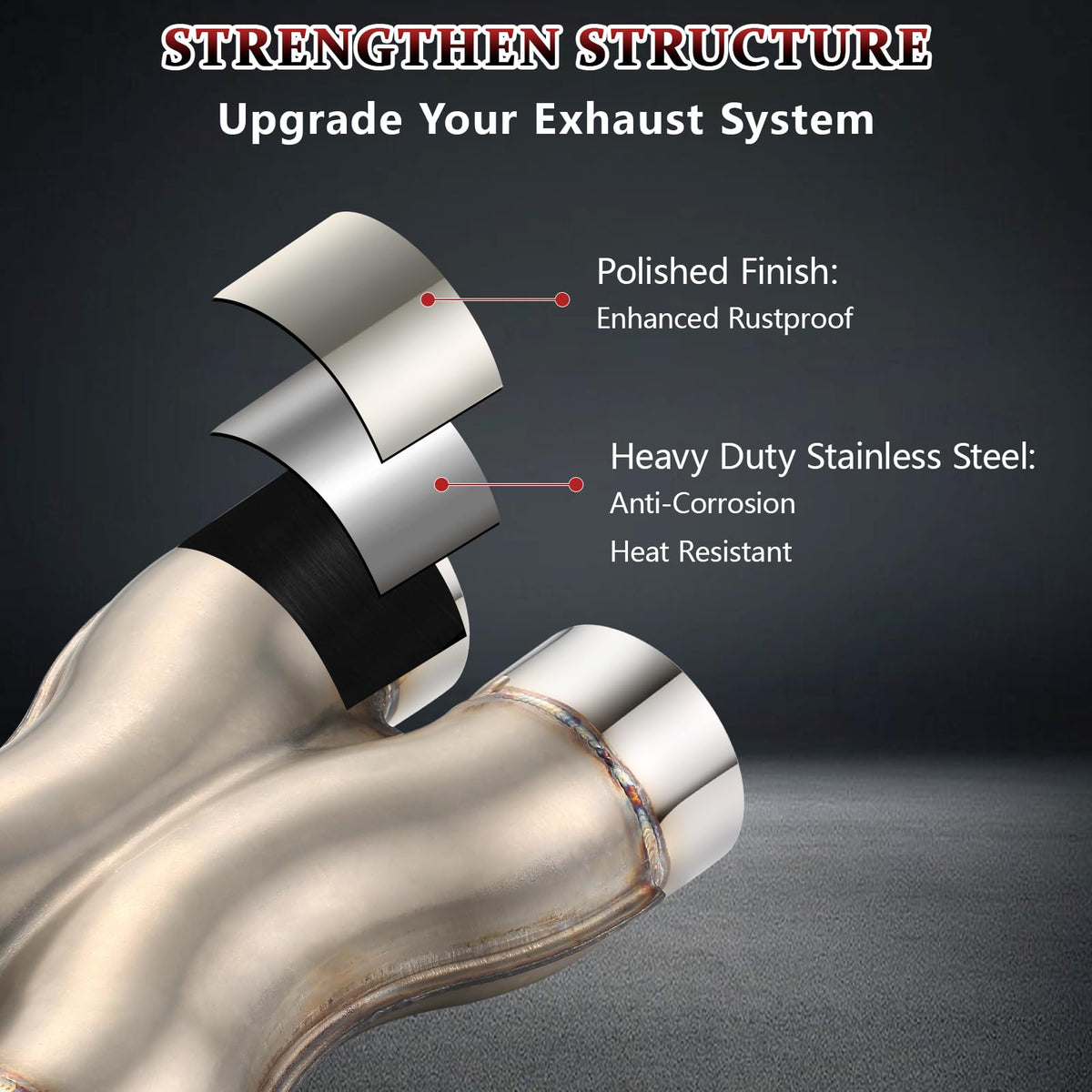 WABUILTOWN angle profile shot highlighting X design for balanced exhaust scavenging