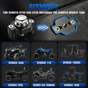 Wacece anchor flush-mounted on CFMOTO UFORCE 1000 body, low-profile safety