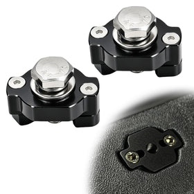 Wacece front view showing two aluminum anchors and fasteners, durable secure mounting