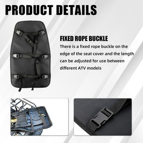 Wacece installed on an ATV seat showing secure fit and improved comfort