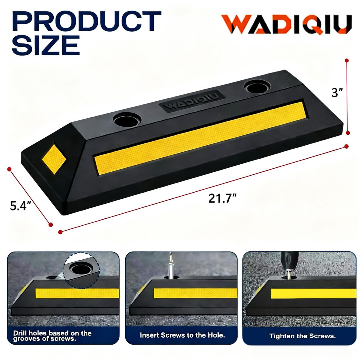 WADIQIU side profile highlighting rubber texture and long-lasting durability
