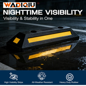 WADIQIU under a vehicle tire demonstrating reliable stopping and consistent parking