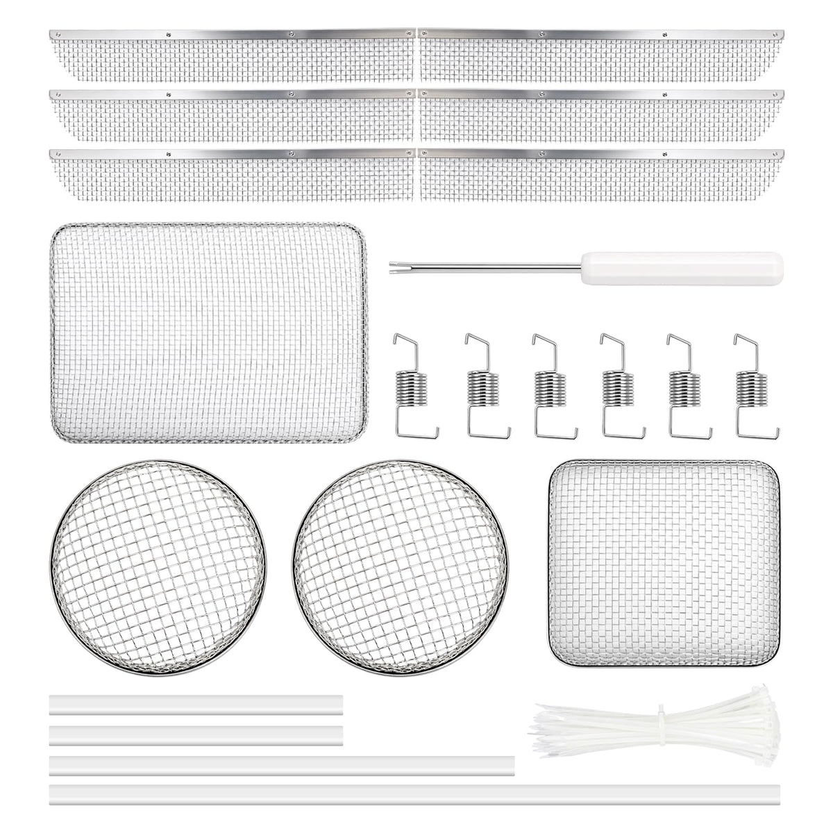 Wadoy front packaging showing full stainless steel vent screen kit and contents