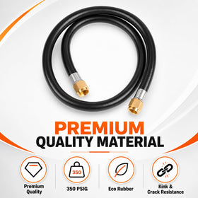 Wadoy hose bent to show flexibility and kink resistance for convenient routing