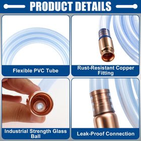 Wadoy tubing texture highlighting 1.9mm thick wall for kink resistance and durability