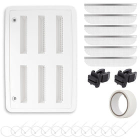 Wadoy front view of vent cover showing protective screen and airflow benefit