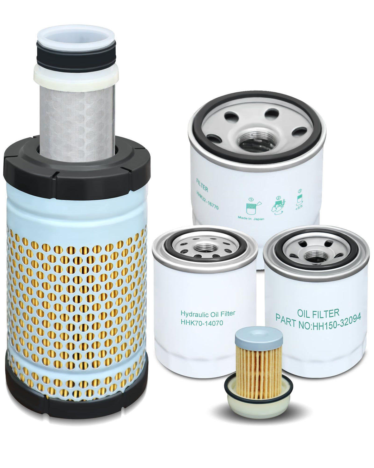 WADYDZMFCF front packaging showing full five-piece filter kit benefits