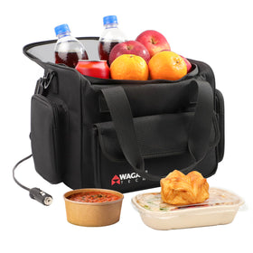 Wagan front view showing compact cooler warmer bag ideal for travel