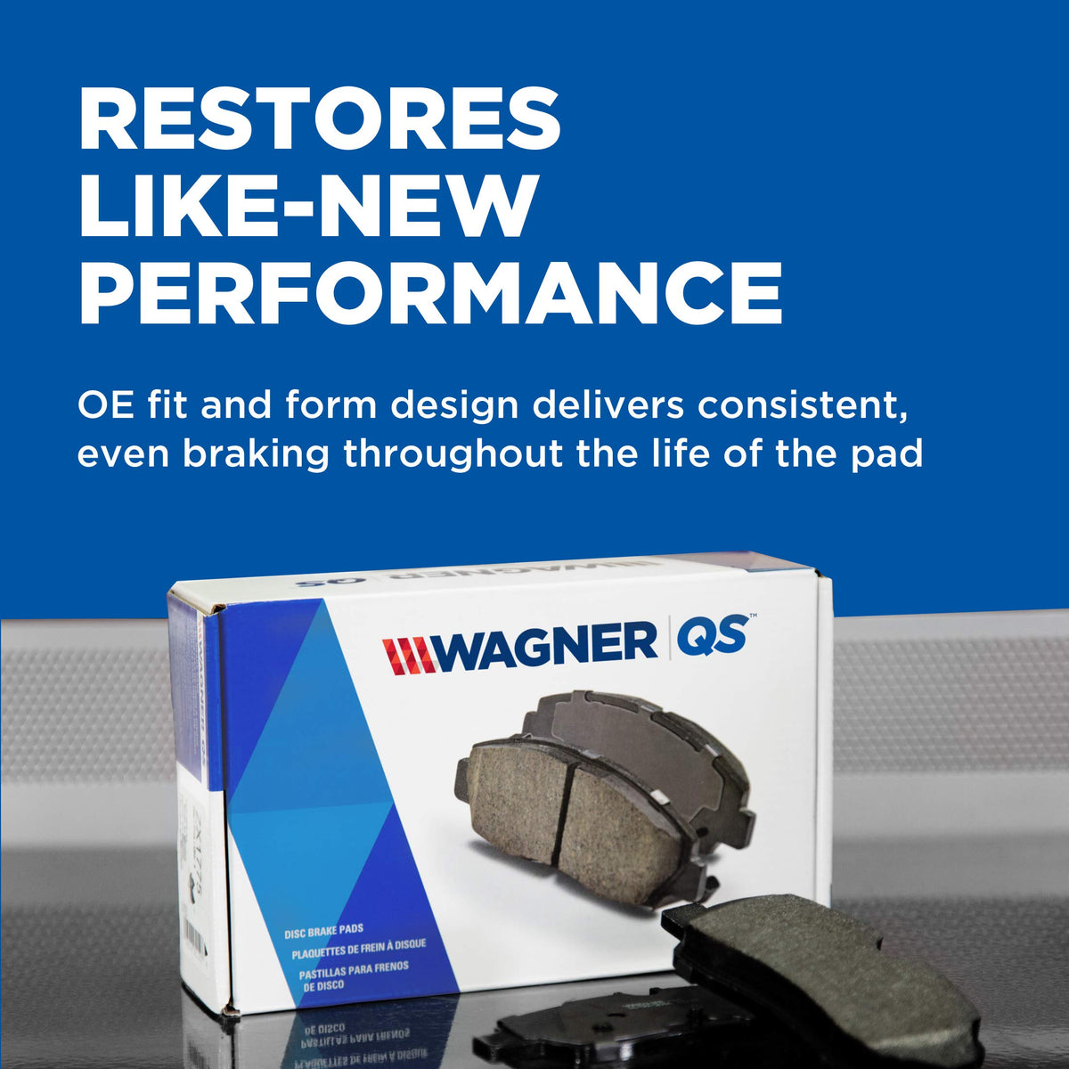 Wagner backing plate and integrally molded construction, improves stability under load