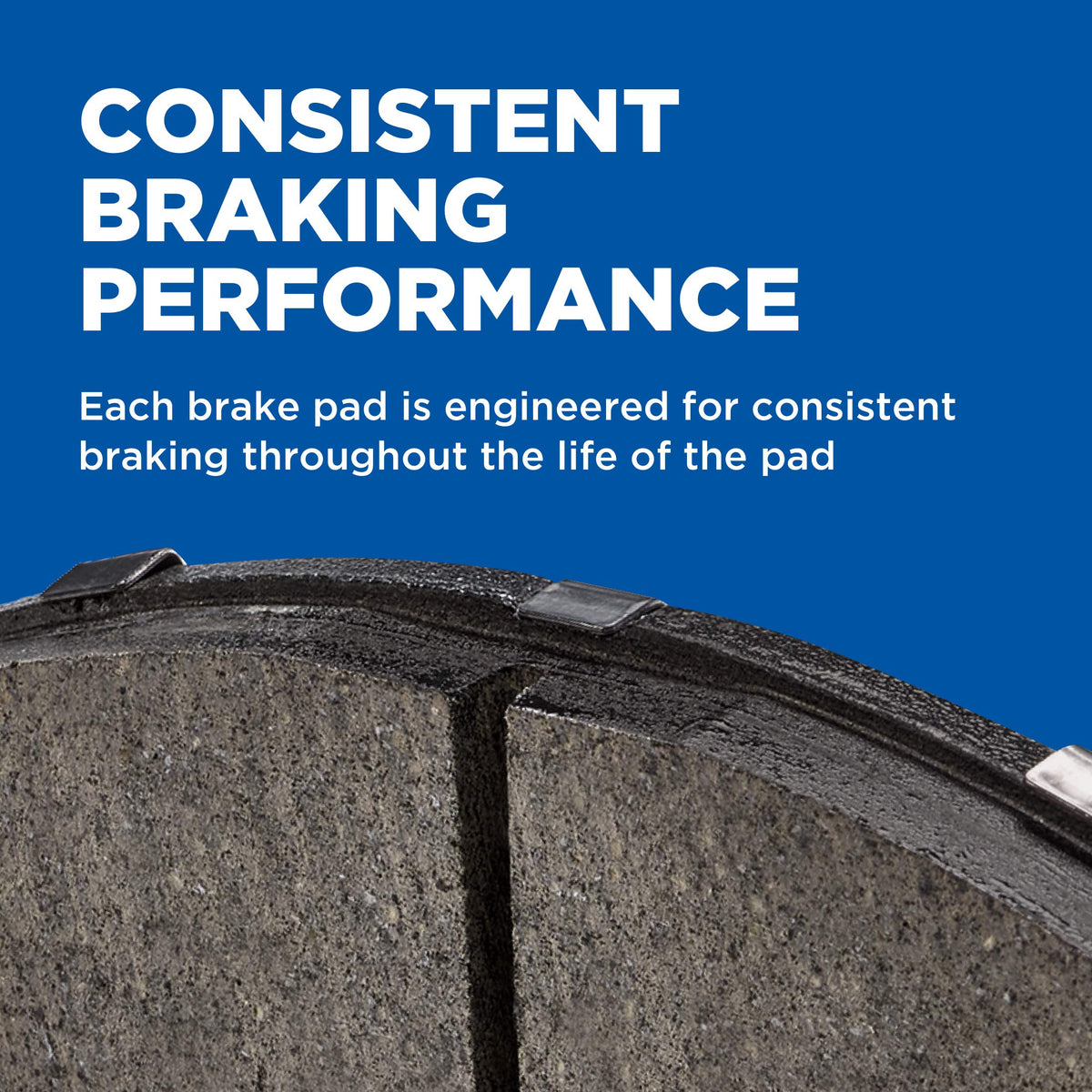Wagner pads installed on Chevrolet Silverado front rotor demonstrating direct-fit replacement benefit