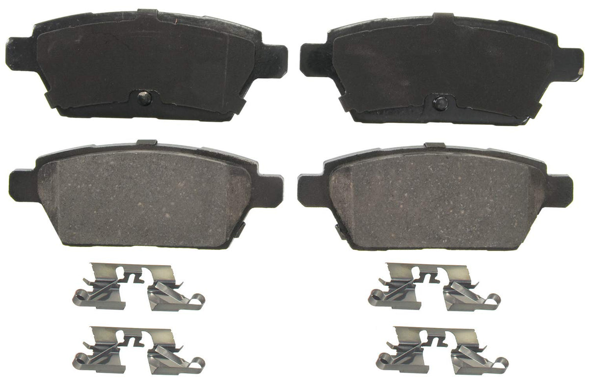 Wagner front view of brake pad set showing fit and profile, assures correct replacement