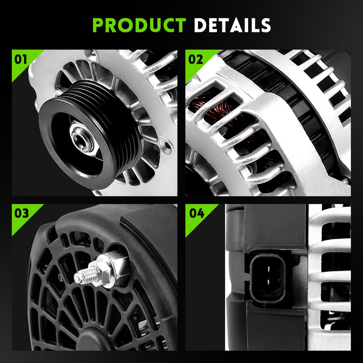 WAGSON alternator label and part numbers for easy compatibility verification
